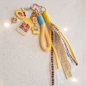 Handmade Winnie The Pooh Charm Tassel Keychain Bag Charm, New